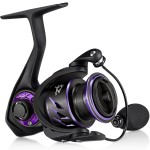 Piscifun Viper X Spinning Reel, Ultralight 6.2:1 High Speed Spinning Fishing Reel, 10+1BB, Carbon Fiber 33 LB Max Drag, 1000 Serie, Purple
