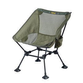iClimb Ultralight Compact Camping Folding Beach Chair with Anti-Sinking Large Feet and Back Support Webbing (Green - Square Frame - 2PC)
