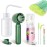 Buqikma Lash Shampoo Kit - Eyelash Extension Cleanser for Extensions 60ML with Rechargeable Handheld Lash Fan Dryer Mascara Brush Rinse Bottle Makeup Cleansing Foam for Lash Care