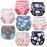 MooMoo Baby 8 Packs Potty Training Pants Cotton Absorbent Training Underwear for Toddler Girls 9T Pink