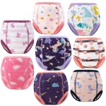 MooMoo Baby Training Underwear for Boys and Girls Absorbent Toddler Training Pants Cotton Washable and Reusable 9T 8 Packs