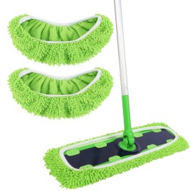 AmaVins 2 Pack X-Large Reusable 100% Coral Fleece Mop Pads Compatible with Swiffer XL17\'\' x 5\'\', Washable Pads for Surface/Hardwood Floor Cleaning (Mop is Not Included)