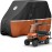 LI LIBZAKI 2+2/4 Passenger Golf Cart Cover Fits EZGO, Club Car, Yamaha, 420D Waterproof Windproof Sunproof Outdoor All-Weather Full Cover -Black/Orange-L