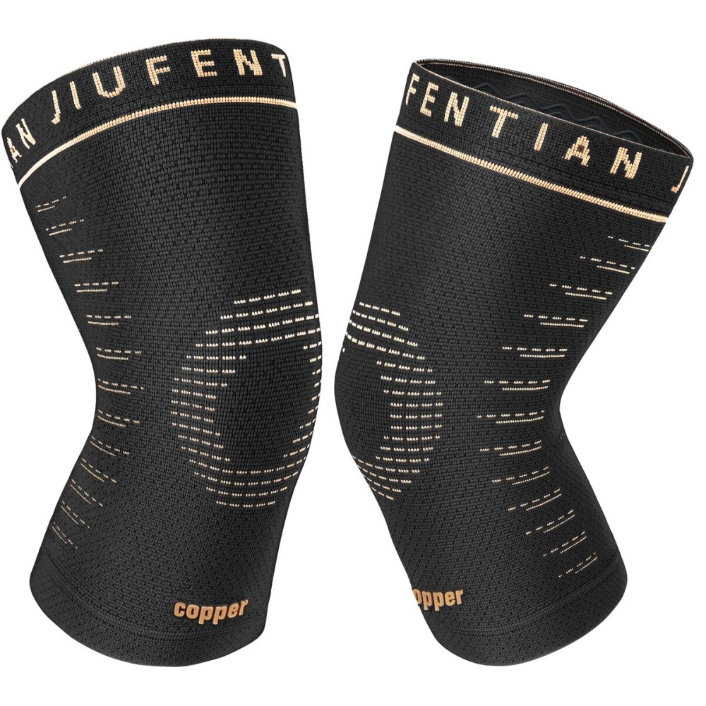 JIUFENTIAN Copper Knee Sleeve,Copper Knee Braces for Women and Men Arthritis,ACL, Tendinitis, Meniscus Tear, Joint Pain Relief, Running, Working Out, Fitness, Weightlifting (XLarge)