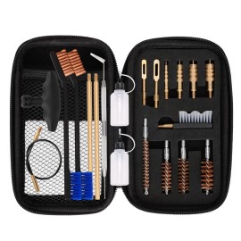 BOOSTEADY Universal Handgun Cleaning kit .22,.357,.38,9mm,.45 Caliber Pistol Cleaning Kit Bronze Brush and Brass Jag Adapter