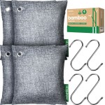 Activated Charcoal Odor Absorber, Odor Eliminator for Strong Odor,Bamboo Charcoal Air Purifying Bags for Home Car Closet Pet, Smoke Room Deodorizer (4 x 500g Large, Unscented)