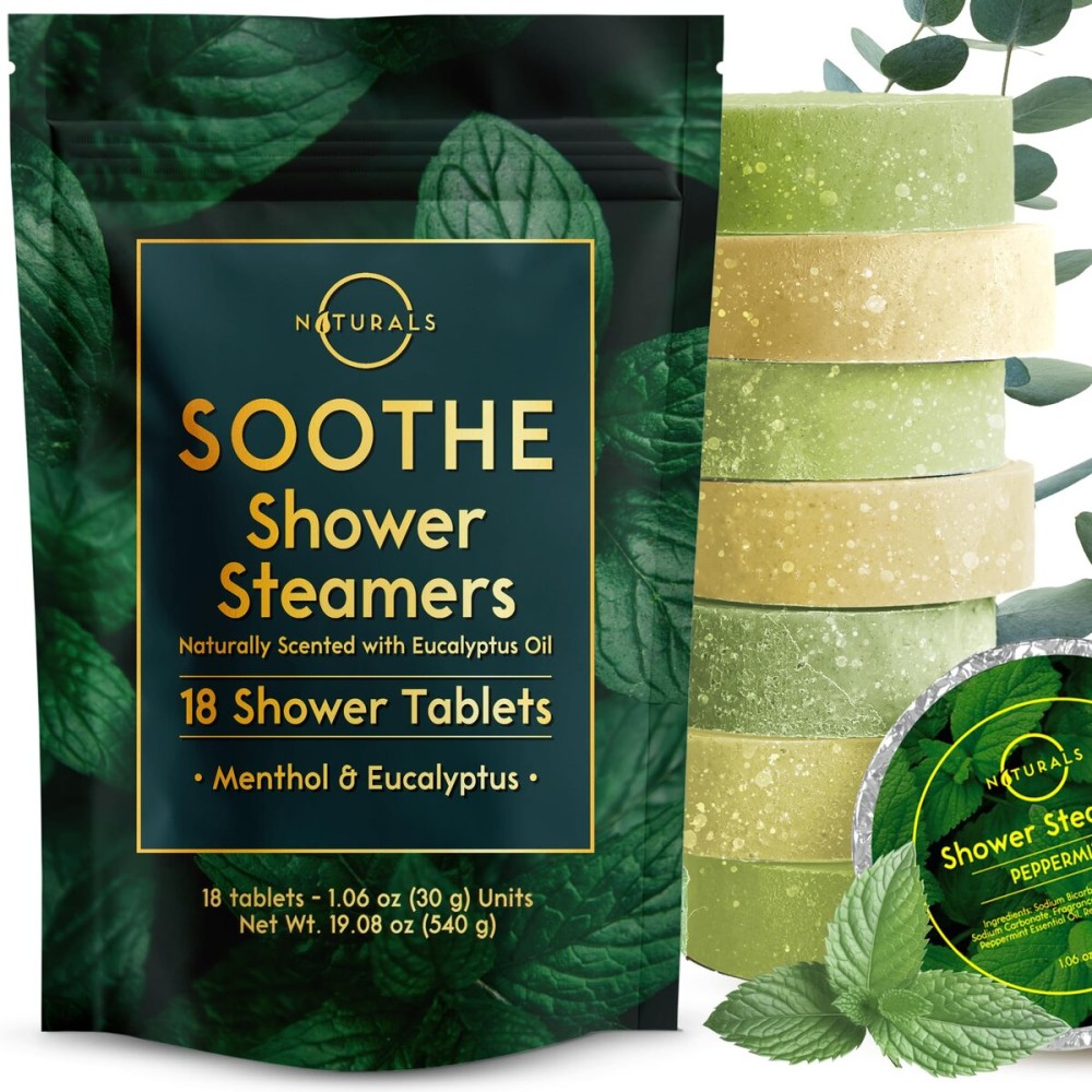 Shower Steamers Aromatherapy - Birthday Gifts for Women - Shower Bombs Aromatherapy, Spa Day Essentials, Relaxation Spa Gifts - Self Care Unique Gifts for Women and Men (Peppermint & Menthol 18 Count)
