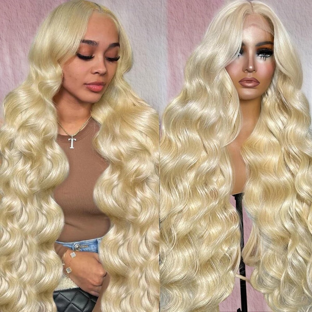 Alipeacock 613 13x6 Lace Front Wig Human Hair 200% Density Body Wave Blonde Lace Front Wigs Human Hair Pre Plucked Blonde Wig Human Hair 613 30inch