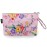 Gloppie Pink Small Makeup Bag for Purse - Cosmetic Bags for Women - Floral Makeup Pouch with Handle