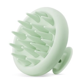 HEETA Scalp Massager Hair Growth, Scalp Scrubber with Soft Bristles, Integrated Silicone Design, Exfoliator for Dandruff Removal & Relaxation, Shampoo Brush Fit Wet/Dry Hair Use, Dark Green