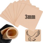 10Pcs Tattoo Skin 3MM - Urknall Fake Skin Blank Tattoo Practice Skins Double Sides Fake Skins Tattooing for Beginners and Tattoos Artists Tattooing Supplies
