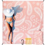 HIHOHO Beach Blanket Waterproof Sandproof Extra Large Beach Mat 79 X 83/120x108for 1-8 Adults Quick Drying Durable Outdoor Picnic Mat for Beach Travel Camping Hiking