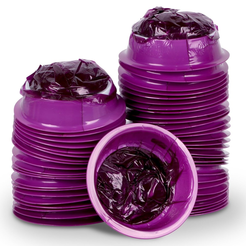 ATDAWN 50 Pack Emesis Bag, Disposable Vomit Bags, Aircraft & Car Sickness Bag, Nausea Bags for Travel Motion Sickness (Purple)