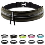 Fitgriff Running Belt for Men & Women - Secure Jogging Pouch for Phone, Keys & Essentials - For All Cell Phones (Army Green, 33.5 - 47.5 Waist Size)