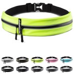 Fitgriff Running Belt for Men & Women - Secure Jogging Pouch for Phone, Keys & Essentials - For All Cell Phones (Neon Yellow, 33.5 - 47.5 Waist Size)