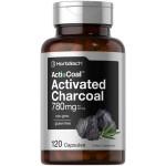 Horbach Charcoal Pills 780mg | 120 Capsules | Activated Charcoal from Coconut Shells | Non-GMO and Gluten Free | Acti-Coal