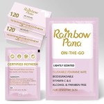 RainbowPana Feminine Wipes, 240 Count ON-THE-GO Individually Wrapped | Flushable Wipes, Travel Wipes for Women, Pre/Post-Intimacy Cleansing | Aloe, Portulaca, Vitamin E | pH Balanced, Biodegradable