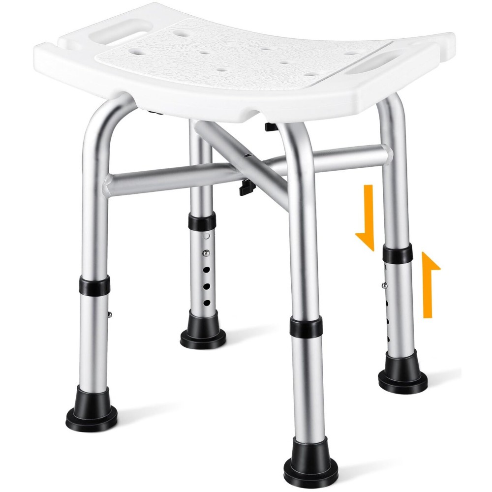 Hiqufet Shower Chair for Inside Shower(500lb), 5 Height Adjustable Shower Stool, Shower Seats for Adults, 3-Minute Quick Assembly, Heavy Duty Shower Bench for Inside Shower to Sit on