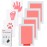 Zemiu Baby Handprint and Footprint Large Size Kit,4 Baby Handprint Ink Pads with Clean-Touch & 12 Imprint Cards,Inkless Print Kit Safe Non-Toxic for Baby Feet and Hands, Family Keepsake, Pet Paw-Pink