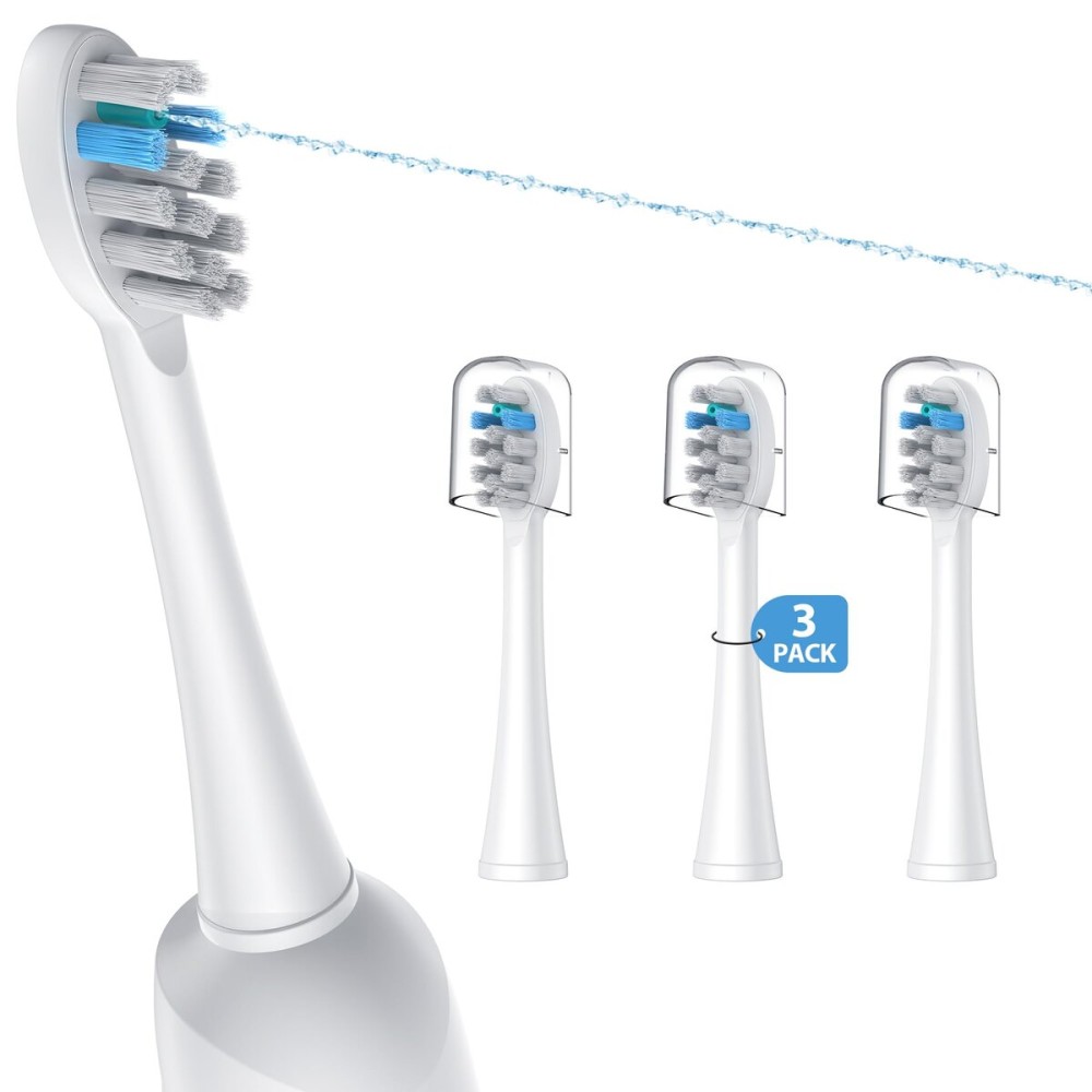 FitMount 3 Pack Toothbrush Replacement Heads Compatible with WaterPik Sonic Fusion 2.0, FitMount Flossing Brush Head Fit for Water-Pic SF-01 SF-02 and 2.0 SF-03 SF-04