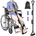 43 Inches Long Leg Lifter Hip Replacement,Rigid Leg Lifter Strap for Knee Replacement Surgery Recovery,Foot Lifter Easily Get in and Out of Bed,Car,Wheelchair,with Padded Loop for Hands and Feet
