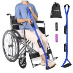 35 Inches Long Leg Lifter Strap with Padded Handgrips and Foot Loop,Rigid Leg Lifter Hip&Knee Replacement Surgery Recovery Kit,Foot Lifter Easily Get in and Out of Bed,Car,Wheelchair
