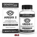GENERIC4ME AREDS 2 SoftGels, 500 mg Vitamin C, 400 IU Vitamin E, 10 mg Lutein, 2 mg Zeaxanthin, 80 mg Zinc, 2 mg Copper - Supports Eye Health - 120 Mini SoftGels (Two Month Supply)