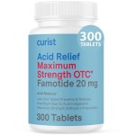 Curist Famotidine 20mg Bulk Pack (300 Count Tablets) Acid Reflux Medicine for Heartburn Relief - OTC Maximum Strength Stomach Acid Reducer - Anti Acid Relief Tablets for Indigestion Heartburn Relief
