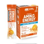 Optimum Nutrition Essential Amino Energy Plus Electrolytes Stick Packs, Energy Powder, Tangerine Wave, 7 Count