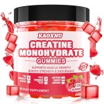 Creatine Monohydrate Gummies for Men & Women 120 CT - 5000mg of Creatine Monohydrate per Serving - Sugar Free Chewable Creatine for Muscle Strength, Muscle Builder, Energy Boost (Raspberry Flavor)