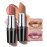 Anglicolor 2pcs Metallic Glitter Nude and Pink Lipstick High Impact Lipcolor,Moisturizing Creamy Formula,Lipstick For Women,Smooth and Non-Sticky,Full-Coverage Lip Color