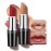 Anglicolor 2pcs Nude and Red Glitter Lipstick,High Impact Lipcolor,Lightweight Hydrating Formula Smooth and Non-Sticky,Metallic Lipstick For Women,Full-Coverage Lip Color