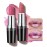 Anglicolor 2pcs Pink Glitter Lipstick,High Impact Lipcolor,Lightweight Hydrating Formula Smooth and Non-Sticky,Metallic Lipstick For Women,Full-Coverage Lip Color