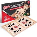 Bungee Table Fast Sling Puck Game - Extra Large Size - Test Your Speed and Accuracy with This Fast-Paced Wooden Air Hockey Board Game - Guaranteed Fun for Family Night or Friends Party