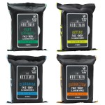 The Nobleman 4-Pack Face + Body Aloe Infused Cleansing Wipes: Post Workout with Eucalyptus Active with Lemon and Sage, Cleansing with Witch Hazel and Cucumber, Energizing with Grapefruit (120 Ct.)