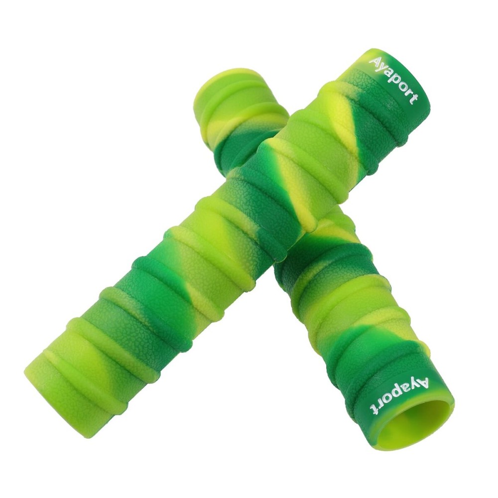 Ayaport Kayak Paddle Grips Non-Slip Silicone Wraps Mix Green Blister Prevention Kayaking Accessories for Take-Apart Paddles