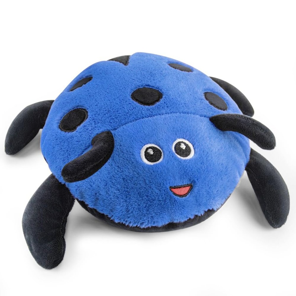 MEISENHOME Microwavable Heating Pad for Pain Relief, Cute Unscented Stuffed Animal Moist Heat Pad for Neck, Shoulder, Stitched Heatable Soft Pillow for Cramps, Period, Gift for Women & Kids (Blue)