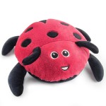 MEISENHOME Microwavable Heating Pad for Pain Relief, Cute Unscented Stuffed Animal Moist Heat Pad for Neck, Shoulder, Stitched Heatable Soft Pillow for Cramps, Period, Gift for Women & Kids (Red)