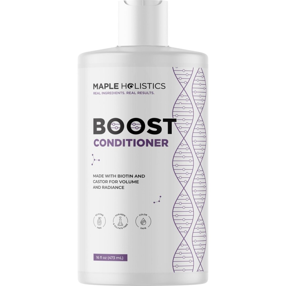 Boost Biotin Conditioner for Thinning Hair - Sulfate Free Biotin and Collagen Conditioner for Women & Men with Moisturizing and Volumizing Castor and Rosemary Oil for Fine Weak & Dull Hair (16 Fl Oz)
