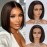 Bob Wig Human Hair 13x4 HD Transparent Lace Front Wigs Dark Brown Frontal Straight Bob Wig Pre Plucked 180% Density Glueless Bob Wigs for Black Women Human Hair With Baby Hair Dark Brown Color 08 Inch
