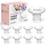 Nursi Luna Flange Inserts 8PCS 21mm for 24mm Flange/Shield, Flange Sizing Kit Silicone Flange Insert, Breastfeeding Essentials Kit for New Moms