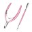 Cuticle Trimmer with Cuticle Pusher and Scissors, Cuticle Remover Professional Durable Pedicure Manicure Tools, Stainless Steel Cuticle Nipper Cutter Clipper (Pink Pusher)