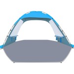 Gorich Beach Tent Sun Shelter for 3-10 Person with UPF 50+ UV Protection, Lightweight & Easy Setup Beach Shade Canopy, Portable Shade Tent Cabana