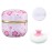Qopoto Body Powder Puff and Container for Dusting Powder, Women Powder Puff and Powder Case for Bath and Travel (Light Pink)