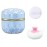 Qopoto Body Powder Puff and Container for Dusting Powder, Women Powder Puff and Powder Case for Bath and Travel (Light Blue)
