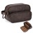 Estour Toiletry Bag for Men, Travel Essentials Travel Toiletry Bag, Water-Resistant Compact Bathroom Roll Organizer for Hygiene, Shaving kit, Gifts for men (Dark Brown(PU Leather))