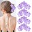 ANBALA Hair Clip, 4PCS Flower Design Plumeria Hair Clips, Large Non-Slip Strong Hold Claw Clips for Thick Hair, Beach Hair Accessories for Women Girls (Purple)