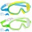 Goggles for kids Swimming 2 Pack No Leaking Anti-Fog Outer Eye Fit with Wide View UV Protection Crystal Clear Watertight Swim Goggles with nose cover Suitable for Children Youth Boys Girls Age 3 to 14