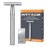 Double Edge Safety Razor, Single Blade Razors for Men and Women, with 10 Double Edge Blades, Reusable Metal 1 Blade Razor, Eco-Friendly, Zero Waste, Smooth and Close Shave, Matte Silver