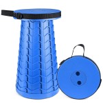 Hesanzol Upgraded Collapsible Stool for Adults, Portable Telescoping Foldable Seat Retractable for Camping Garden Hiking Travel, Adjustable Telescopic Max Load 400lbs